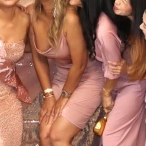 Blush pink skirt